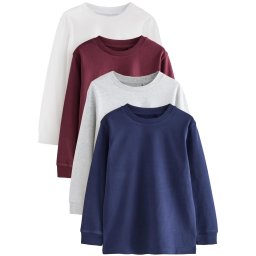 Next Tricou albastru noapte / gri deschis / roșu vin / alb