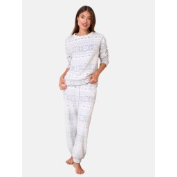 Lipsy Pijama gri deschis / alb