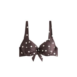Next Sutien costum de baie maro închis / alb