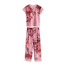 B by Ted Baker Pijama kaki / roz pal / roșu / negru