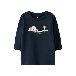 NAME IT Tricou 'NBMTHOMAS' crem / bleumarin / portocaliu / alb murdar