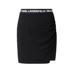 KARL LAGERFELD JEANS Fustă 'MILANO' negru / alb