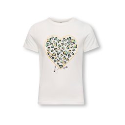 ONLY GIRLS Tricou 'KOGLany-Nina' auriu / verde pastel / negru / alb