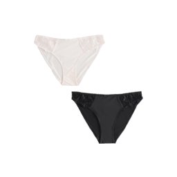 Next Slip negru / alb natural