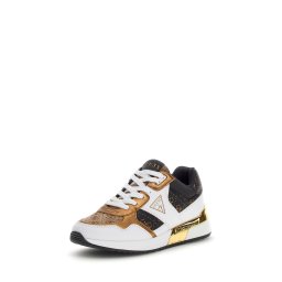 GUESS Sneaker low 'MICKAY' auriu / negru / alb