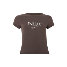 Nike Sportswear Tricou bej / maro închis / alb murdar
