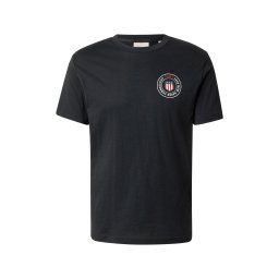 GANT Tricou bleumarin / negru / alb