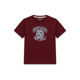 GUESS Tricou albastru gențiană / albastru deschis / roșu vin / alb