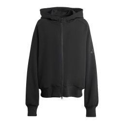 ADIDAS SPORTSWEAR Bluză cu fermoar sport 'Soft Lux' negru