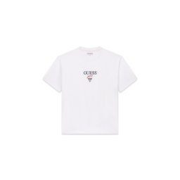 GUESS JEANS Tricou negru / alb