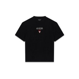 GUESS JEANS Tricou 'BAKER' roşu închis / negru / alb