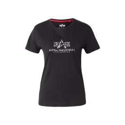 ALPHA INDUSTRIES Tricou 'Mirror' gri / negru / alb