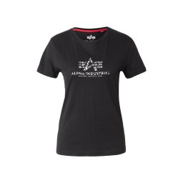 ALPHA INDUSTRIES Tricou 'Mirror' gri / negru / alb