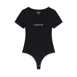 GUESS JEANS Tricou body negru / alb