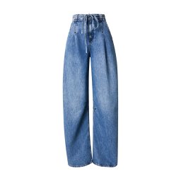 BOSS Pantaloni cu cute albastru denim