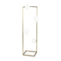 Lampadar globuri Angolo 284354, H:118 cm, metal alamă, sticlă albă