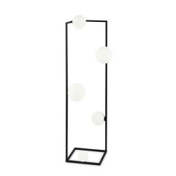 Lampadar globuri Angolo 284309, H:118 cm, metal negru, sticlă albă