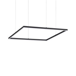Lustră patrată LED Oracle Slim neagră, L:70 cm, 41W, 3000K - lumina calda, H min 9 / max 205 cm