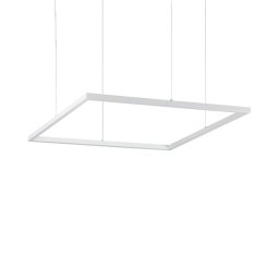 Lustră patrată LED Oracle Slim alba, L:70 cm, 41W, 3000K - lumina calda, H min 9 / max 205 cm