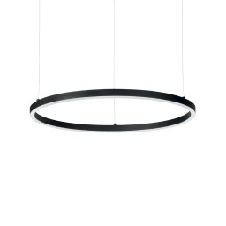Lustra Ring LED Oracle Slim Nero D90, 48W, 3000K - lumina calda, H min 9 / max 205 cm