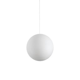 Pendul modern Carta, E27 max 25W, Ø 40cm, plastic alb, H min 44 / max 253 cm