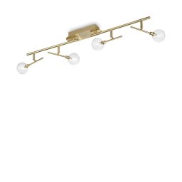 Plafoniera globuri Maracas Pl4, auriu-Transparent, 4 becuri
