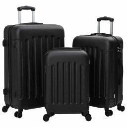 Set de Valize 3 pcs Negru 50 x 31 x 78 cm Plastic ABS si Otel GartenMobel Dekor