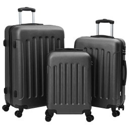 Set de Valize cu blocare 3 pcs Gri închis 50 x 31 x 78 cm GartenMobel Dekor
