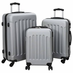 Set de Valize cu blocare 3 pcs Argintiu 50 x 31 x 78 cm GartenMobel Dekor