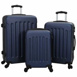Set de Valize cu blocare 3 pcs Albastru închis 50 x 31 x 78 cm GartenMobel Dekor
