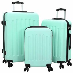 Set de Valize cu blocare 3 pcs Verde menta 50 x 31 x 78 cm GartenMobel Dekor