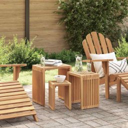 Set de mese laterale Manual 3 pcs Maro 33 x 44.5 x 51 cm GartenMobel Dekor