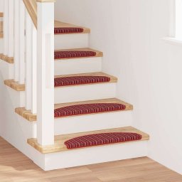 Mochete autocolante pentru scara 15 pcs Rosu 65 x 21 x 4 cm GartenMobel Dekor