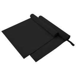 Prosoape Sport 2 pcs Negru 180 x 90 cm Poliester si poliamida GartenMobel Dekor