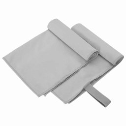 Prosoape Sport 2 pcs Gri 50 x 30 cm Poliester si poliamida GartenMobel Dekor
