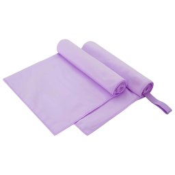 Prosoape Sport 2 pcs Violet 100 x 50 cm Poliester si poliamida GartenMobel Dekor