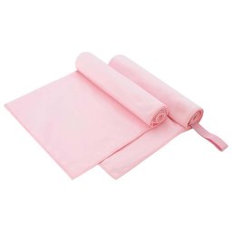 Prosoape Sport 2 pcs Roz 100 x 50 cm Poliester si poliamida GartenMobel Dekor