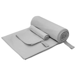Set de Prosoape Sport 2 pcs Gri tesatura GartenMobel Dekor