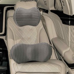 Perna cu perna Ajustabil 2 pcs Gri Mesh 4D GartenMobel Dekor