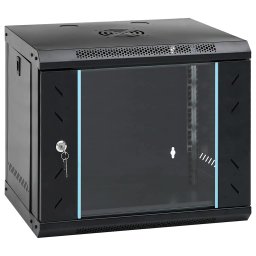 Dulap de retea cu depozitare Negru 53 x 45 x 45 cm Otel GartenMobel Dekor