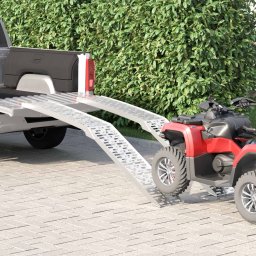 Rampa de Incarcare 2 pcs Argintiu 222 x 29 x 14 cm Aluminiu GartenMobel Dekor