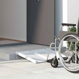 Rampa pentru scaun cu rotile Argintiu 62 x 73 x 5 cm Aluminiu GartenMobel Dekor