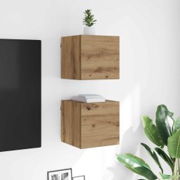 Cabinet TV Stejar Artizanal 30,5 x 30 x 30 cm Lemn compozit GartenMobel Dekor