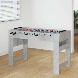 Masa de Foosball Gri din beton 125 x 60,5 x 80 cm Lemn compozit GartenMobel Dekor
