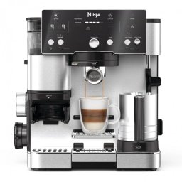 Espressor automat 2in1 Ninja Luxe Café Essential ES501EU, 1650W, 9 bar, 2 L, Barista Assist, Mod apa fierbinte, 4 moduri, 3 setari de temperatura, Inox/Negru.