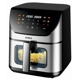 Air Fryer Samus AF8-S1700DW | 1700W, 8L, 12 Programe, Inox/Negru
