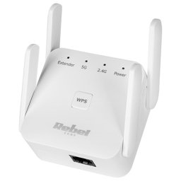 Range Extender Wi-Fi Dual Band 2.4/5 GHz, 4 antene, Port LAN, 867Mbps - Rebel KOM1032