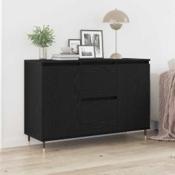 Bufet cu sertar Stejar Negru 101,5 x 35 x 70 cm Lemn compozit GartenMobel Dekor