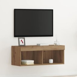Set comoda TV stejar artizanal 80 x 30 x 30 cm Lemn compozit GartenMobel Dekor