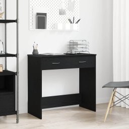 Birou cu sertar Stejar Negru 80 x 40 x 75 cm Lemn compozit GartenMobel Dekor